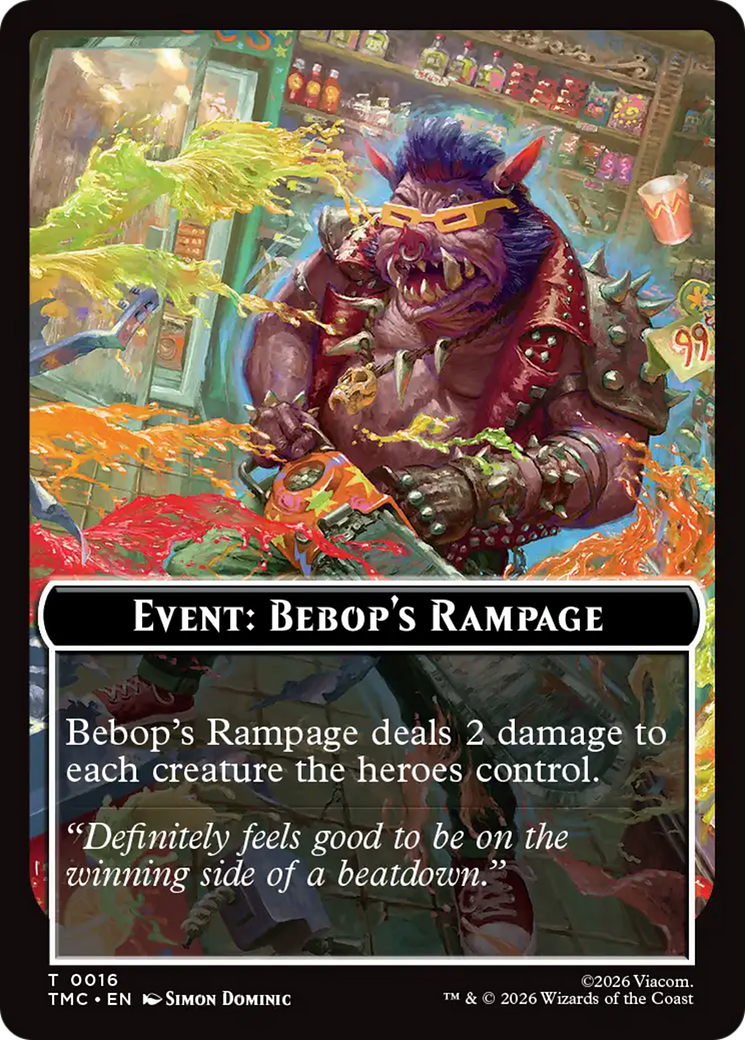 Event: Bebop's Rampage [Teenage Mutant Ninja Turtles Commander Tokens] - The Mythic Store | 24h Order Processing