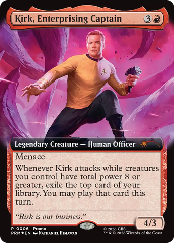 Kirk, Enterprising Captain (Extended Art) [Media Promos] - The Mythic Store | 24h Order Processing