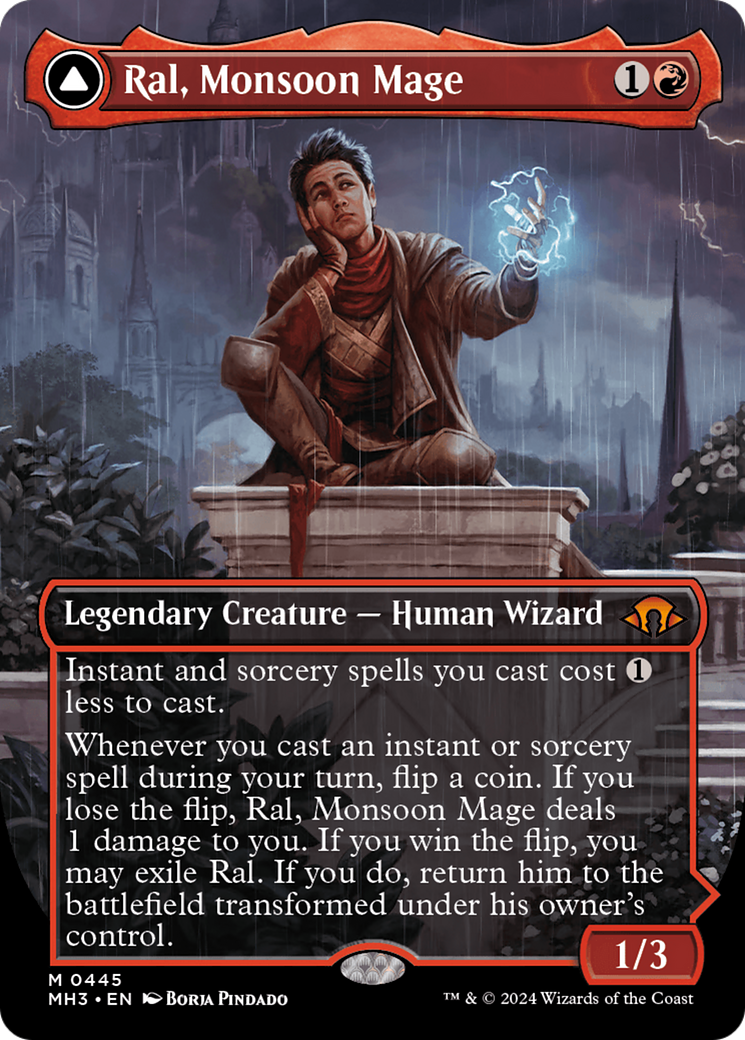 Ral, Monsoon Mage // Ral, Leyline Prodigy (Borderless) [Modern Horizons 3] - The Mythic Store | 24h Order Processing