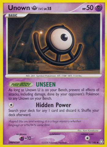 Unown U (78/146) [Diamond & Pearl: Legends Awakened] - The Mythic Store | 24h Order Processing