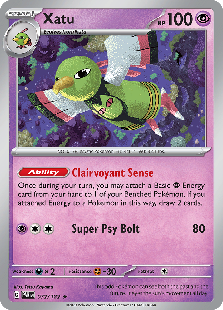 Xatu (072/182) [Scarlet & Violet: Paradox Rift] - The Mythic Store | 24h Order Processing