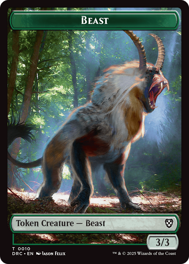 Beast (0010) // Servo Double-Sided Token [Aetherdrift Commander Tokens] - The Mythic Store | 24h Order Processing