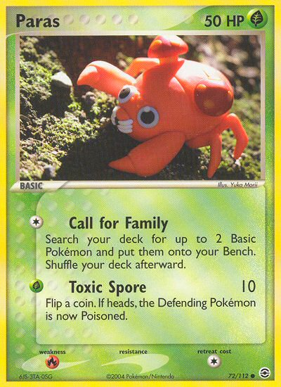 Paras (72/112) [EX: FireRed & LeafGreen] - The Mythic Store | 24h Order Processing