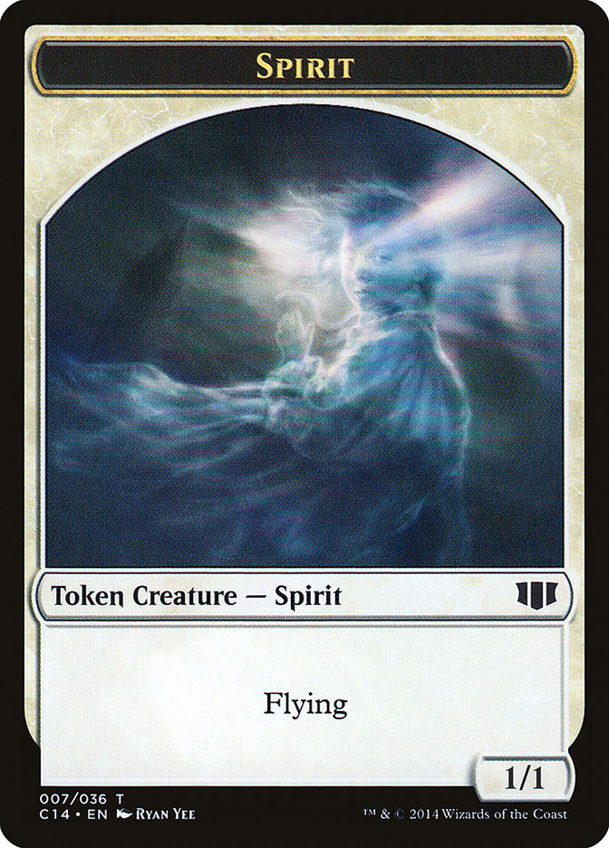 Soldier // Spirit Double-Sided Token [Commander 2014 Tokens] - The Mythic Store | 24h Order Processing