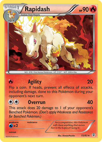Rapidash (15/83) [XY: Generations] - The Mythic Store | 24h Order Processing