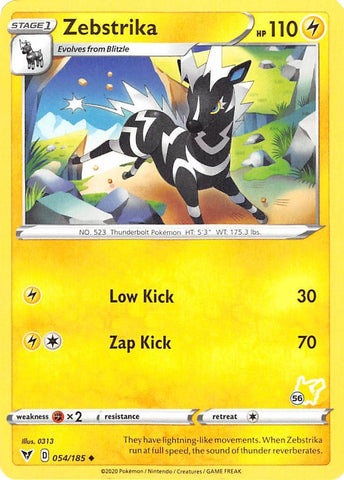 Zebstrika (054/185) (Pikachu Stamp #56) [Battle Academy 2022] - The Mythic Store | 24h Order Processing