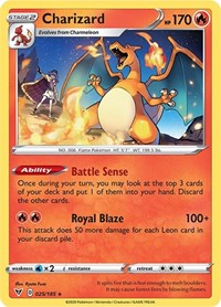 Charizard (025/185) (Cracked Ice Holo) (Theme Deck Exclusive) [Sword & Shield: Vivid Voltage] - The Mythic Store | 24h Order Processing