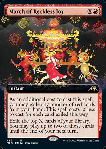 March of Reckless Joy (Extended Art) [Kamigawa: Neon Dynasty] - The Mythic Store | 24h Order Processing