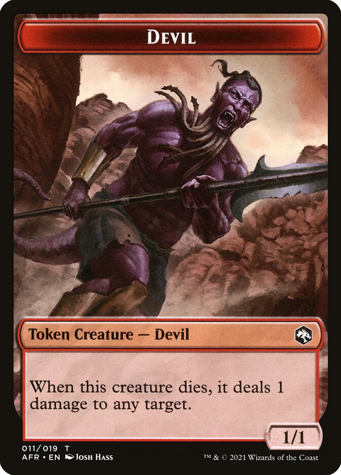Devil // Boo Double-Sided Token [Dungeons & Dragons: Adventures in the Forgotten Realms Tokens] - The Mythic Store | 24h Order Processing
