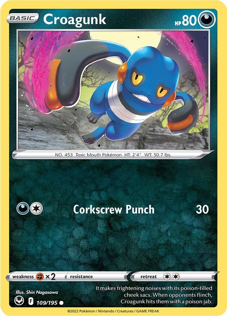 Croagunk (109/195) [Sword & Shield: Silver Tempest] - The Mythic Store | 24h Order Processing