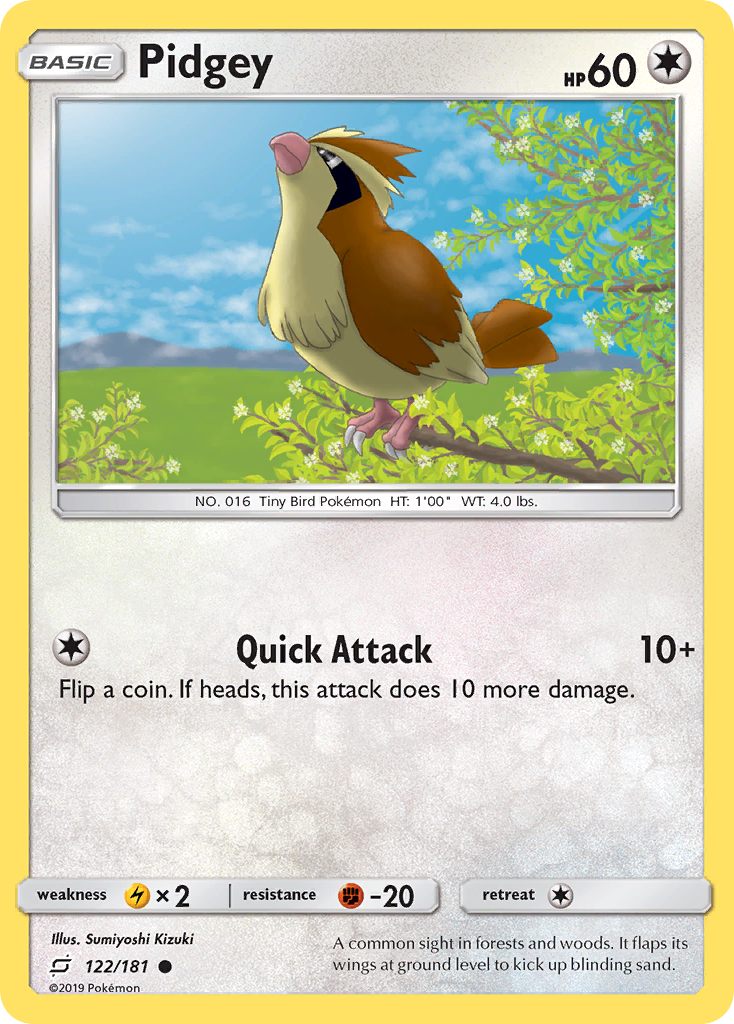 Pidgey (122/181) [Sun & Moon: Team Up] - The Mythic Store | 24h Order Processing
