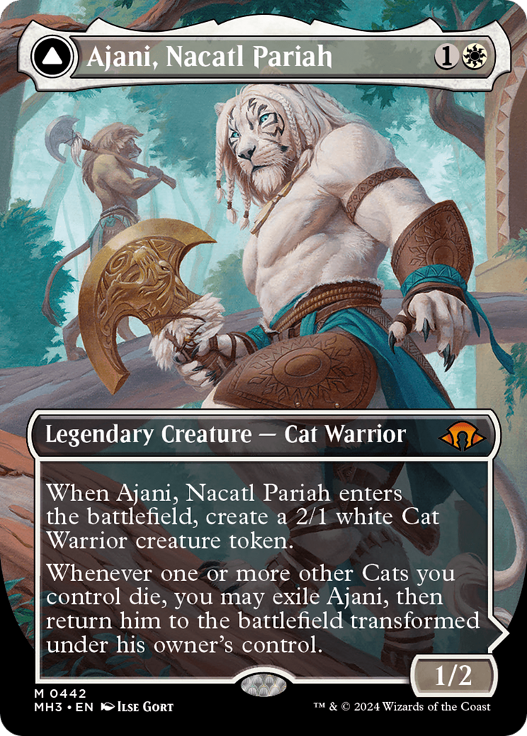 Ajani, Nacatl Pariah // Ajani, Nacatl Avenger (Borderless) [Modern Horizons 3] - The Mythic Store | 24h Order Processing