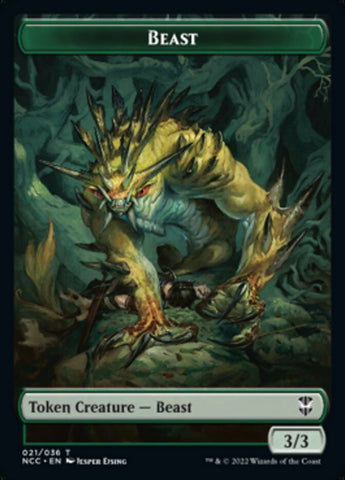 Beast // Saproling Double-Sided Token [Streets of New Capenna Commander Tokens] - The Mythic Store | 24h Order Processing