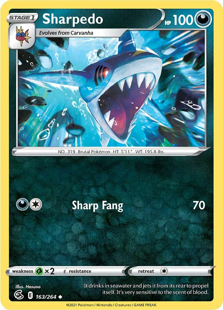 Sharpedo (163/264) [Sword & Shield: Fusion Strike] - The Mythic Store | 24h Order Processing