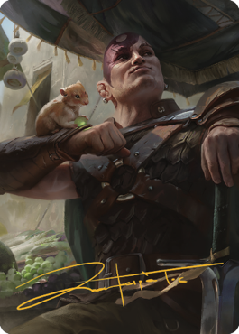 Minsc & Boo, Timeless Heroes Art Card (38) (Gold-Stamped Signature) [Commander Legends: Battle for Baldur's Gate Art Series] - The Mythic Store | 24h Order Processing