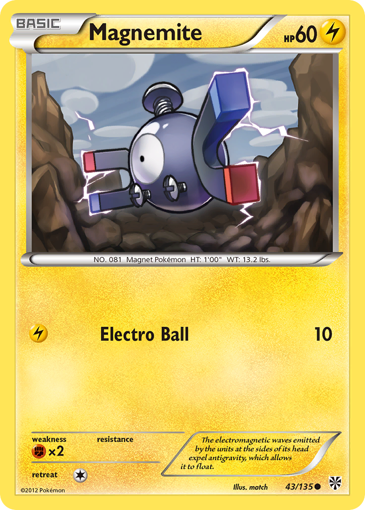 Magnemite (43/135) [Black & White: Plasma Storm] - The Mythic Store | 24h Order Processing