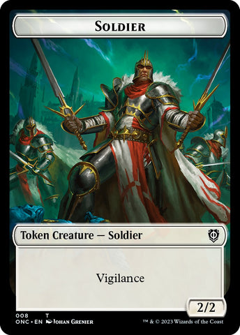 Soldier (008) // Angel Double-Sided Token [Phyrexia: All Will Be One Commander Tokens] - The Mythic Store | 24h Order Processing