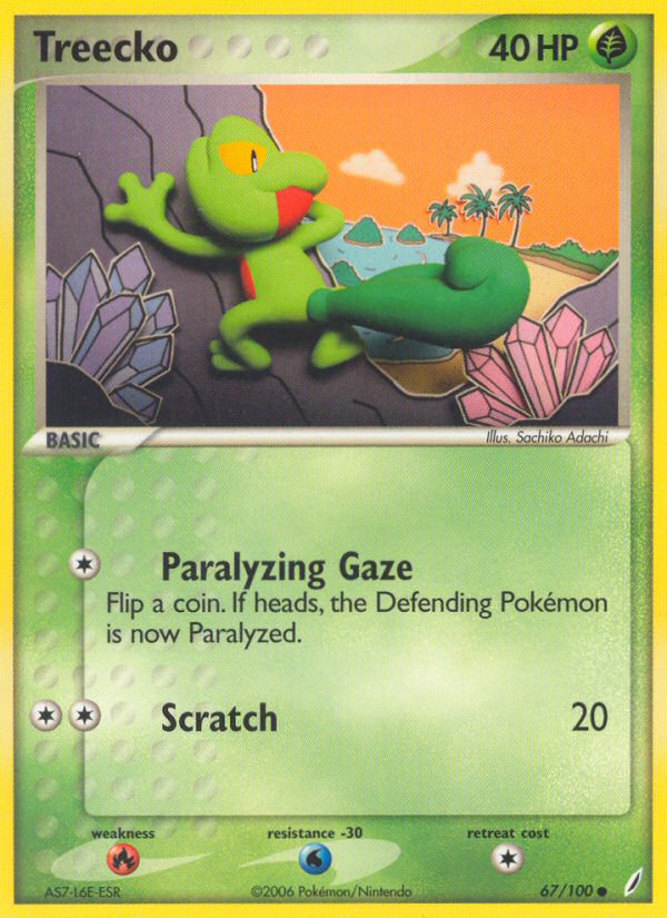 Treecko (67/100) [EX: Crystal Guardians] - The Mythic Store | 24h Order Processing