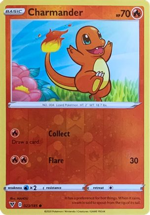 Charmander (023/185) (Reverse Cosmos Holo) [Sword & Shield: Vivid Voltage] - The Mythic Store | 24h Order Processing