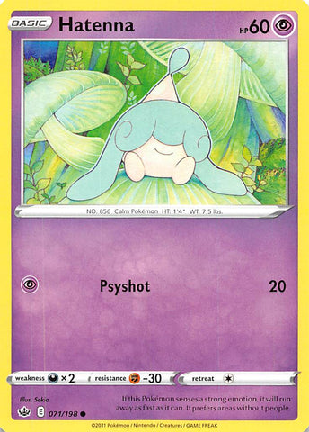 Hatenna (071/198) [Sword & Shield: Chilling Reign] - The Mythic Store | 24h Order Processing