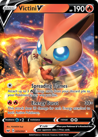 Victini V (025/202) [Sword & Shield: Base Set] - The Mythic Store | 24h Order Processing
