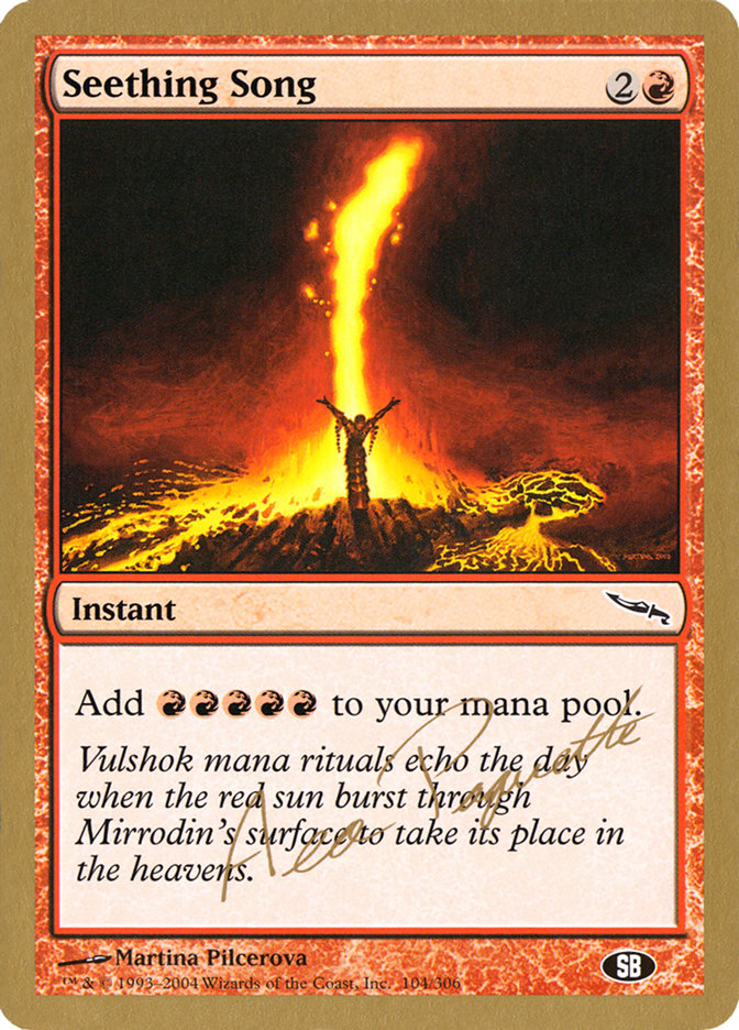 Seething Song (Aeo Paquette) (SB) [World Championship Decks 2004] - The Mythic Store | 24h Order Processing