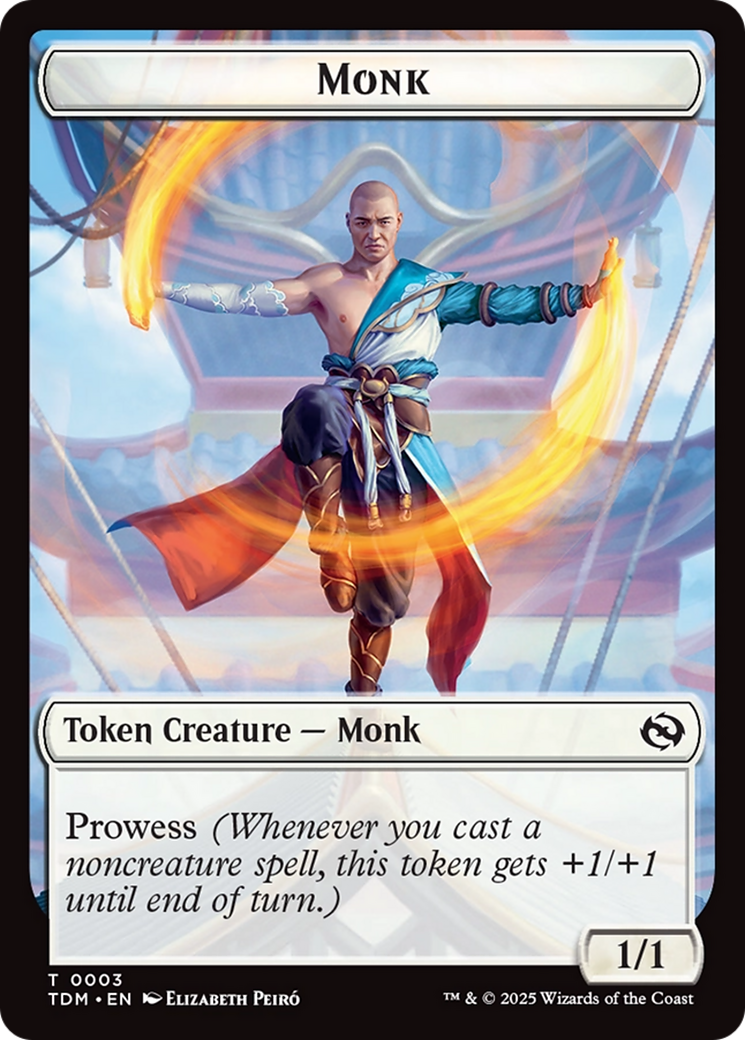 Bird // Monk Double-Sided Token [Tarkir: Dragonstorm Tokens] - The Mythic Store | 24h Order Processing