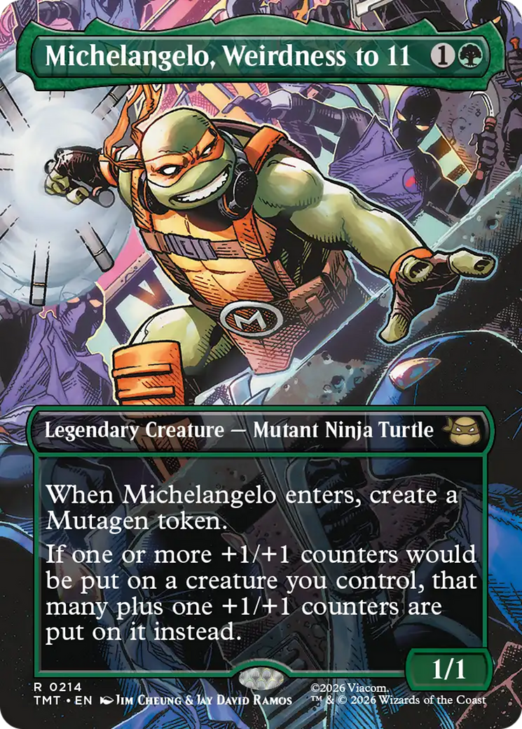 Michelangelo, Weirdness to 11 (Borderless) [Teenage Mutant Ninja Turtles] - The Mythic Store | 24h Order Processing