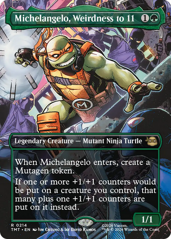 Michelangelo, Weirdness to 11 (Borderless) [Teenage Mutant Ninja Turtles] - The Mythic Store | 24h Order Processing