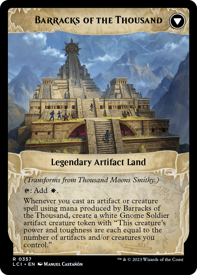 Thousand Moons Smithy (Extended Art) // Barracks of the Thousand [The Lost Caverns of Ixalan] - The Mythic Store | 24h Order Processing