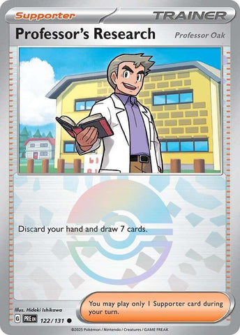 Professor's Research (122/131) [Professor Oak] (Poke Ball Pattern) [Scarlet & Violet: Prismatic Evolutions] - The Mythic Store | 24h Order Processing