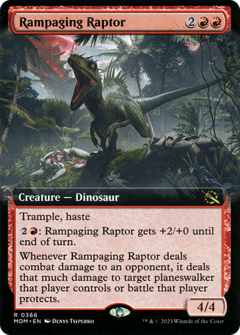 Rampaging Raptor (Extended Art) [March of the Machine] - The Mythic Store | 24h Order Processing
