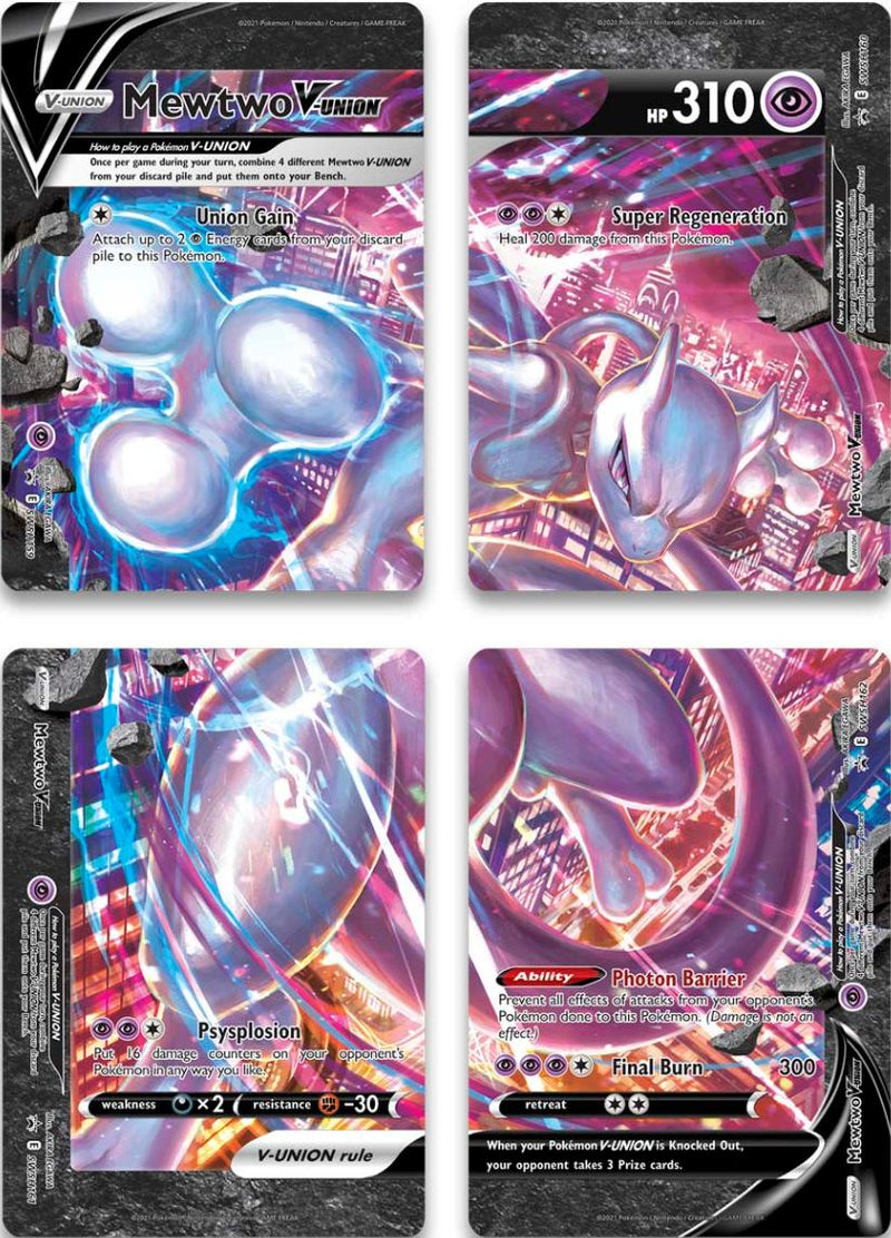 Mewtwo V-Union (Set of 4) [Sword & Shield: Black Star Promos] - The Mythic Store | 24h Order Processing