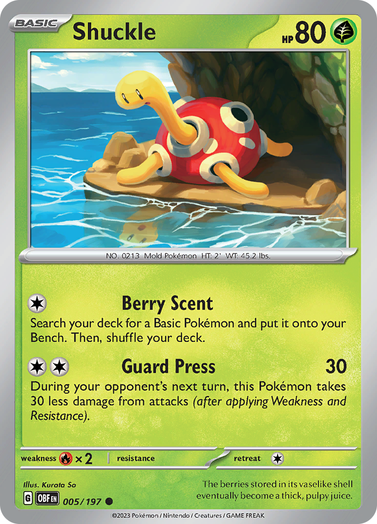 Shuckle (005/197) [Scarlet & Violet: Obsidian Flames] - The Mythic Store | 24h Order Processing