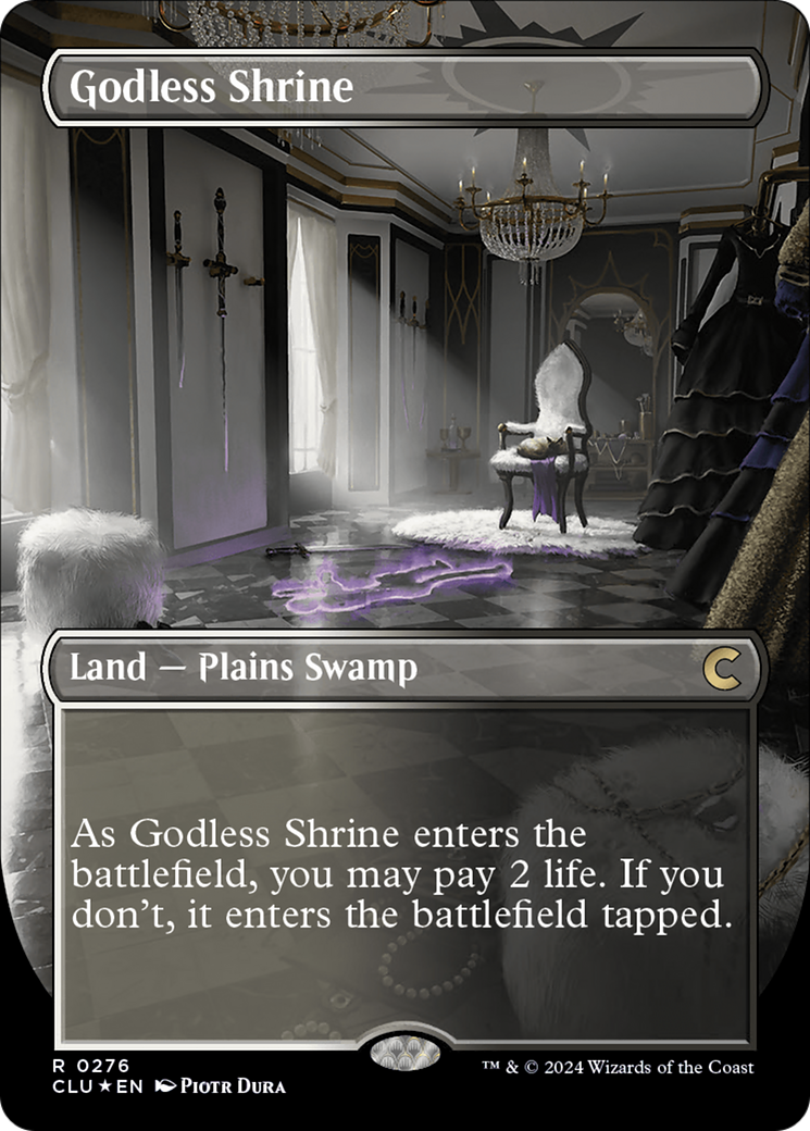 Godless Shrine (Borderless) [Ravnica: Clue Edition] - The Mythic Store | 24h Order Processing