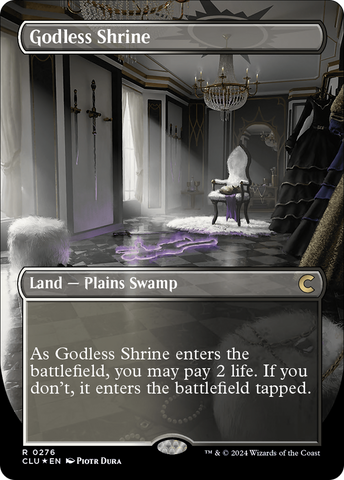 Godless Shrine (Borderless) [Ravnica: Clue Edition] - The Mythic Store | 24h Order Processing