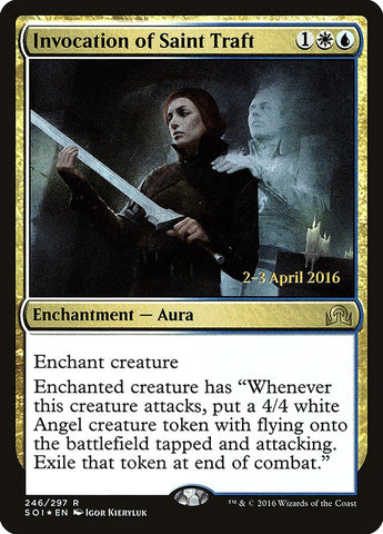 Invocation of Saint Traft [Shadows over Innistrad Prerelease Promos] - The Mythic Store | 24h Order Processing