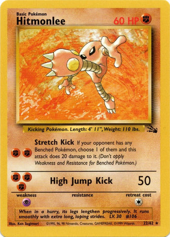 Hitmonlee (22/62) [Fossil Unlimited] - The Mythic Store | 24h Order Processing