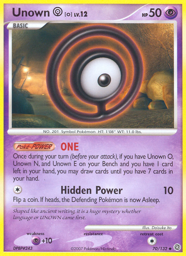 Unown O (70/132) [Diamond & Pearl: Secret Wonders] - The Mythic Store | 24h Order Processing