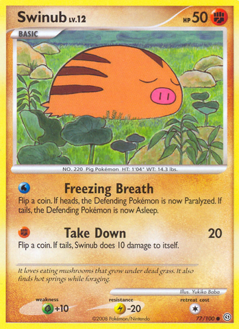 Swinub (77/100) [Diamond & Pearl: Stormfront] - The Mythic Store | 24h Order Processing