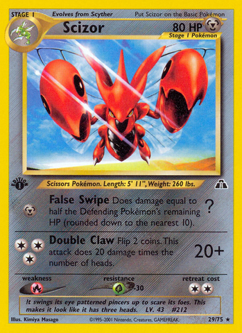 Scizor (29/75) [Neo Discovery 1st Edition] - The Mythic Store | 24h Order Processing