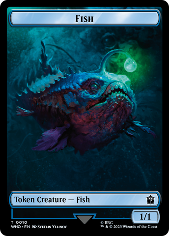 Fish // Food (0026) Double-Sided Token [Doctor Who Tokens] - The Mythic Store | 24h Order Processing