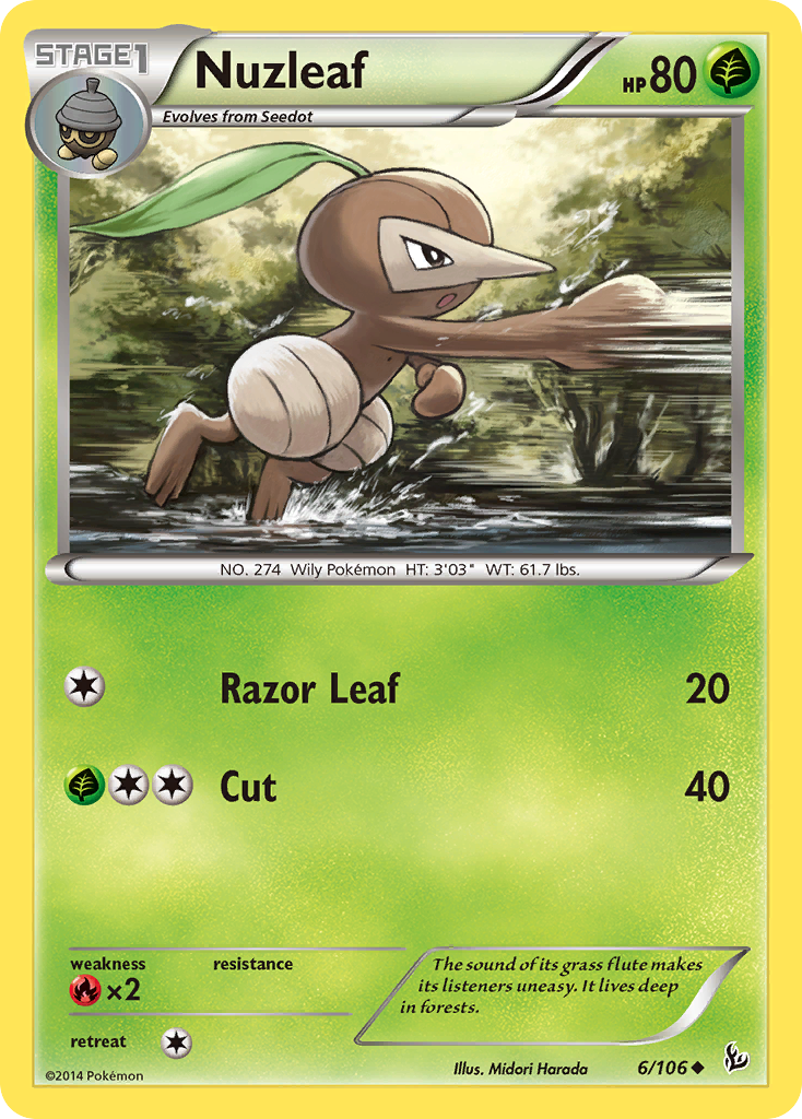 Nuzleaf (6/106) [XY: Flashfire] - The Mythic Store | 24h Order Processing