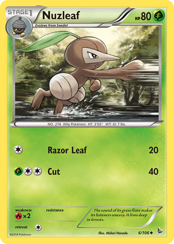 Nuzleaf (6/106) [XY: Flashfire] - The Mythic Store | 24h Order Processing
