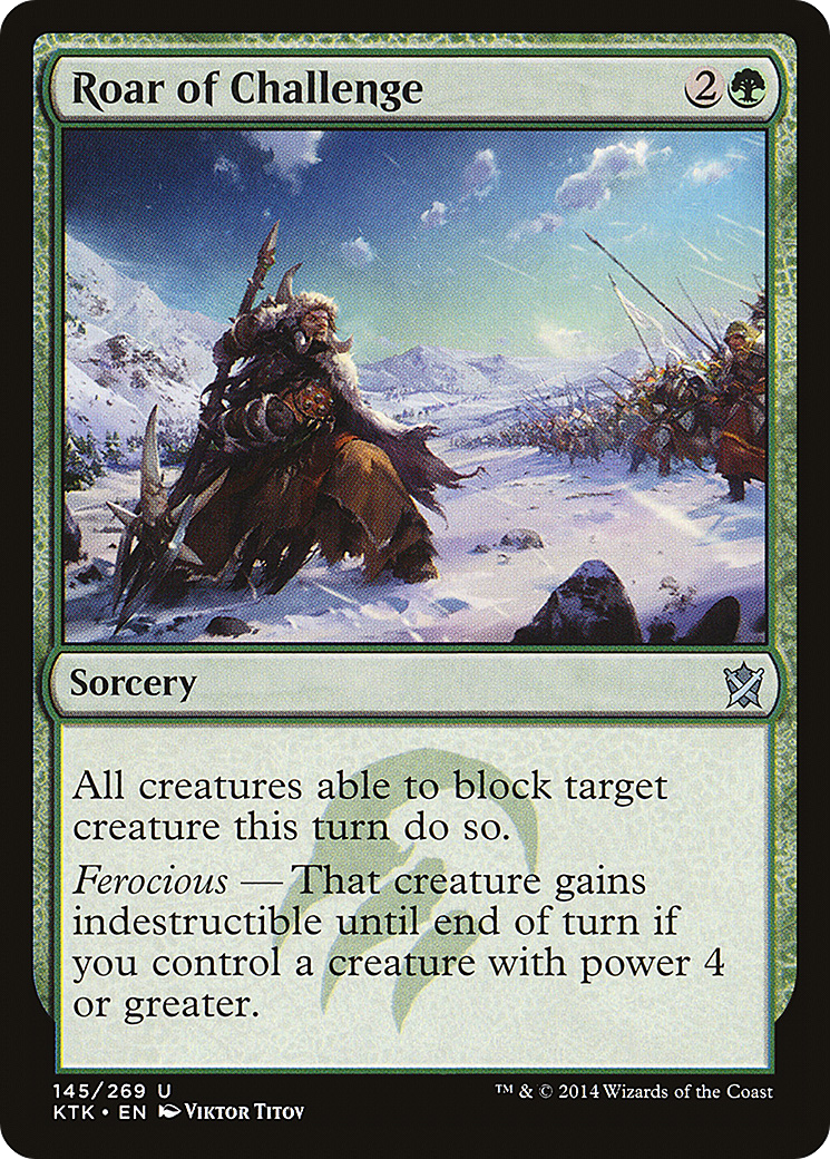 Roar of Challenge [Khans of Tarkir] - The Mythic Store | 24h Order Processing