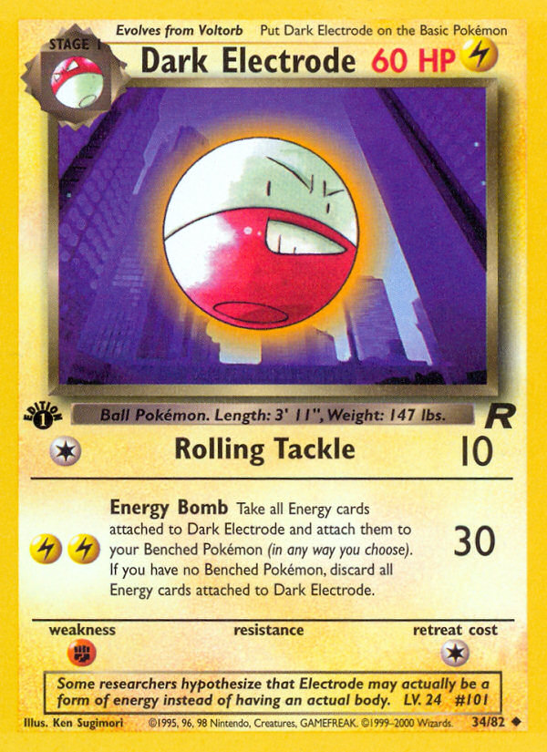 Dark Electrode (34/82) [Team Rocket 1st Edition] - The Mythic Store | 24h Order Processing