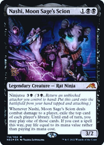 Nashi, Moon Sage's Scion [Kamigawa: Neon Dynasty Prerelease Promos] - The Mythic Store | 24h Order Processing