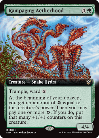 Rampaging Aetherhood (Extended Art) [Aetherdrift Commander] - The Mythic Store | 24h Order Processing