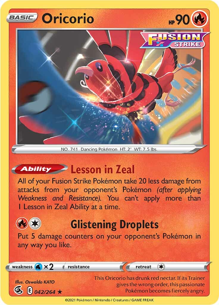 Oricorio (042/264) [Sword & Shield: Fusion Strike] - The Mythic Store | 24h Order Processing