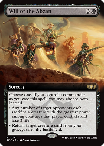 Will of the Abzan (Extended Art) [Tarkir: Dragonstorm Commander] - The Mythic Store | 24h Order Processing